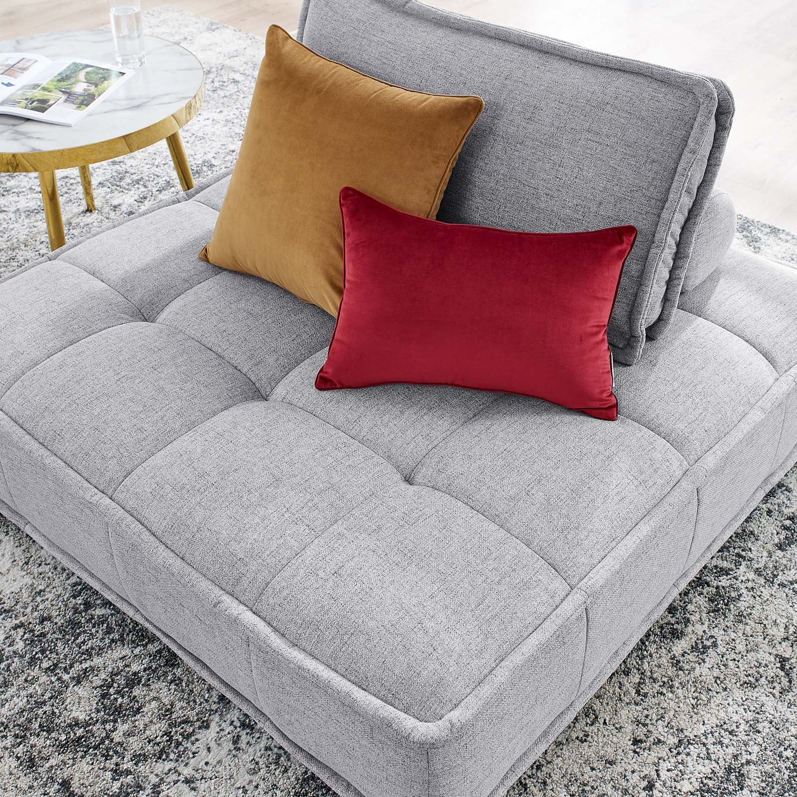 Saunter Tufted Fabric Armless Chair by Modway