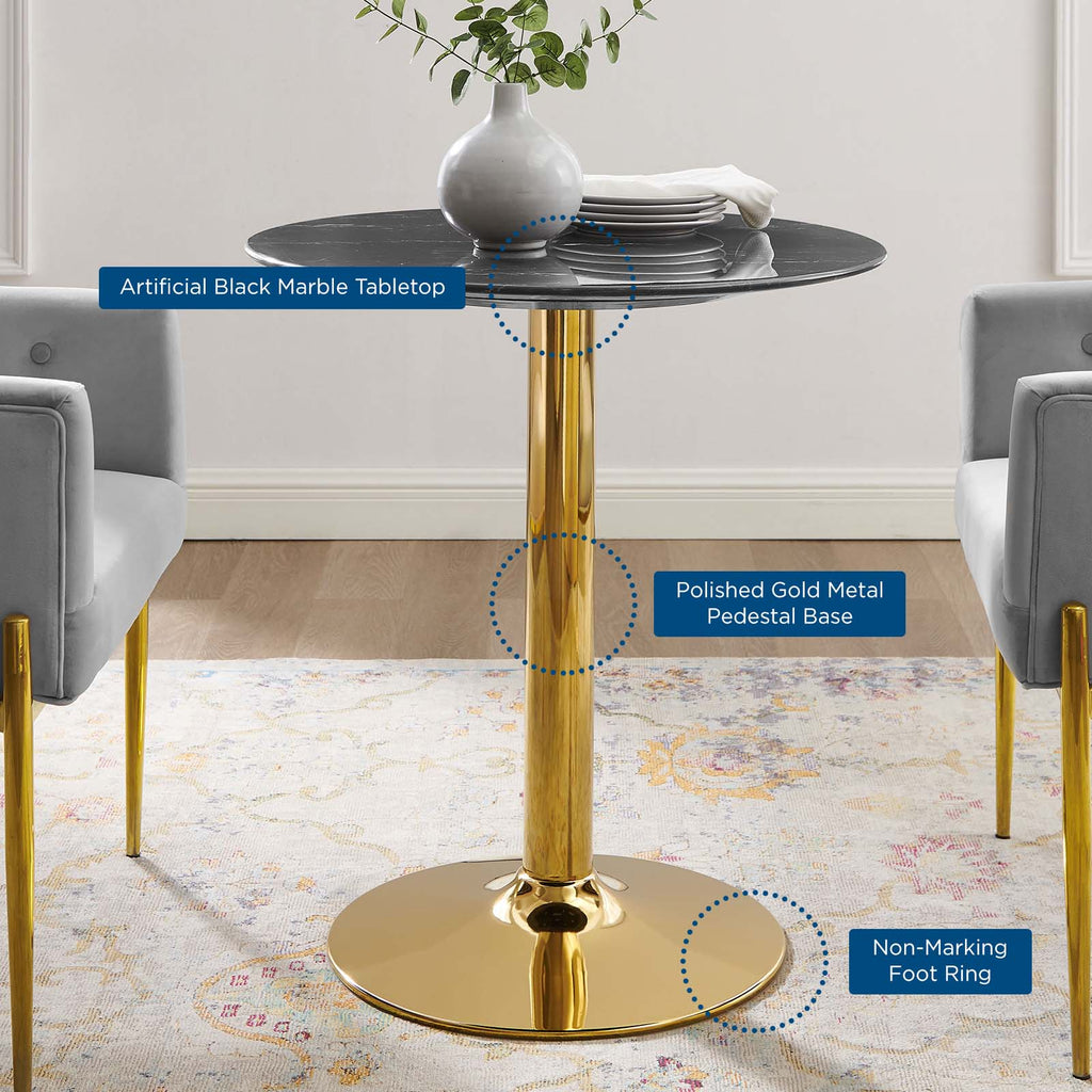 Verne 28" Artificial Marble Dining Table by Modway