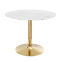 Verne 40" Artificial Marble Dining Table by Modway