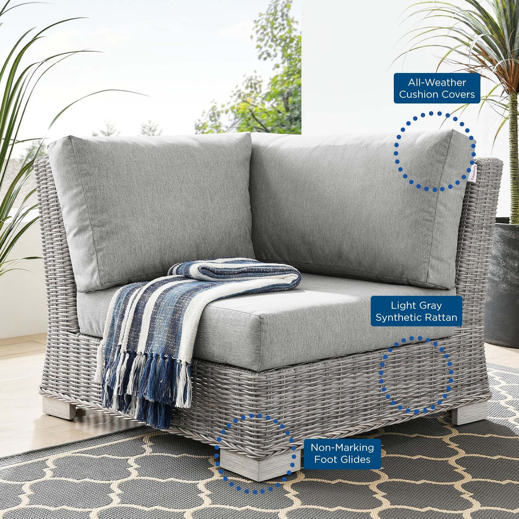 Conway Outdoor Patio Wicker Rattan Corner Chair by Modway