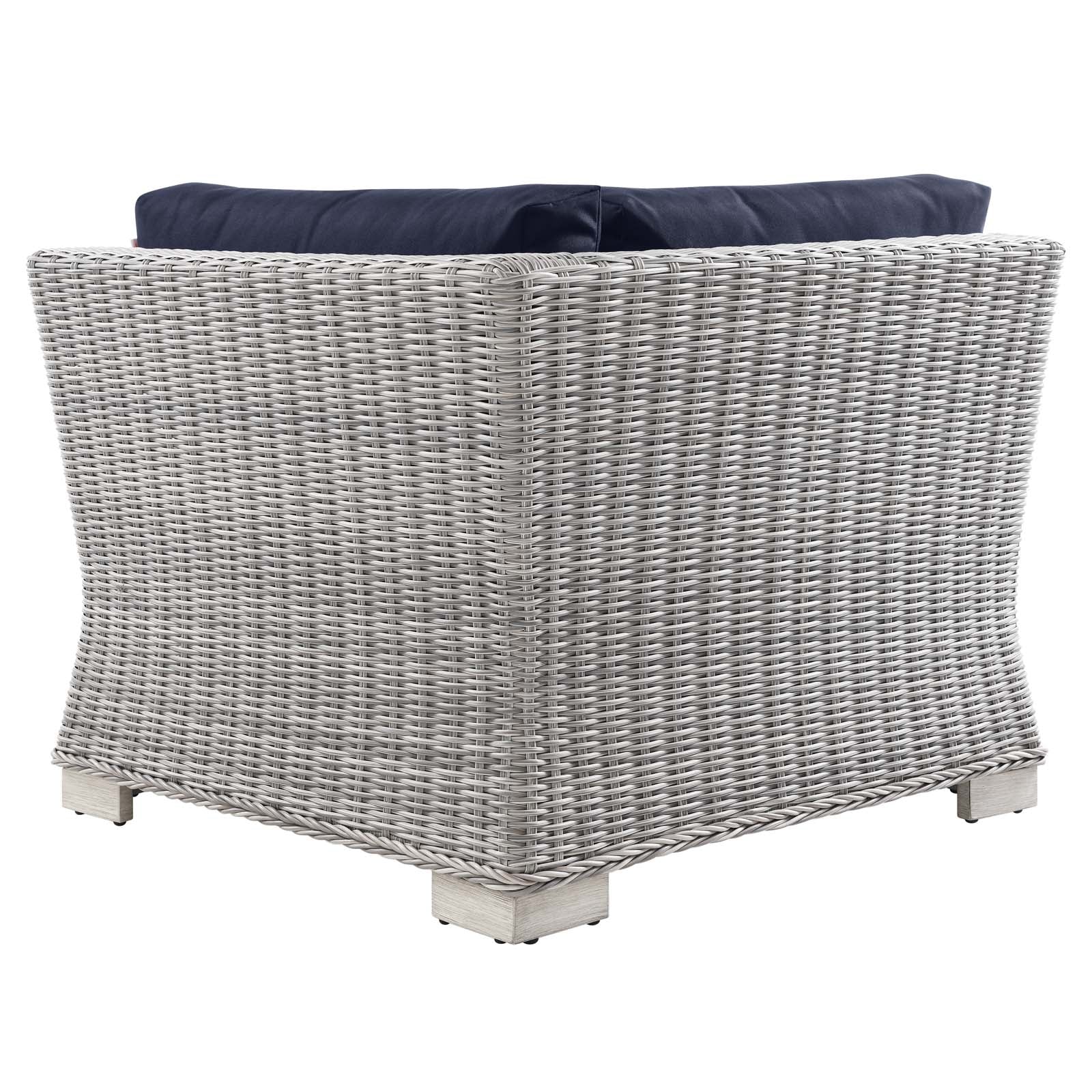 Conway Outdoor Patio Wicker Rattan Corner Chair by Modway