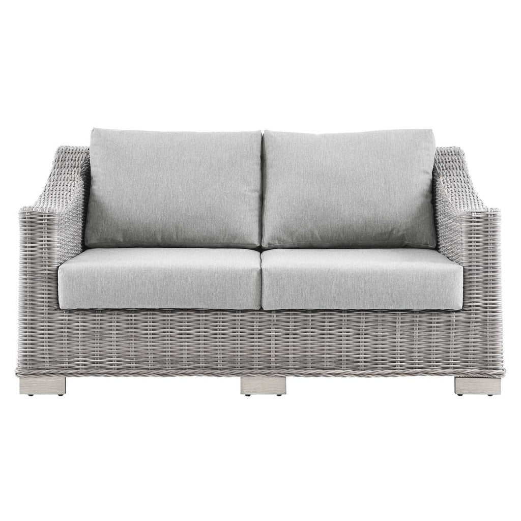 Conway Outdoor Patio Wicker Rattan Loveseat by Modway