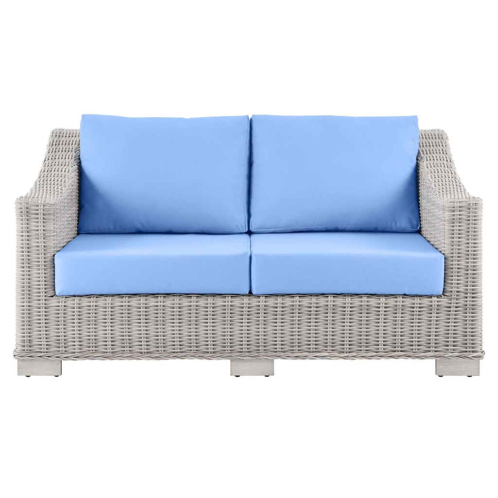 Conway Outdoor Patio Wicker Rattan Loveseat by Modway