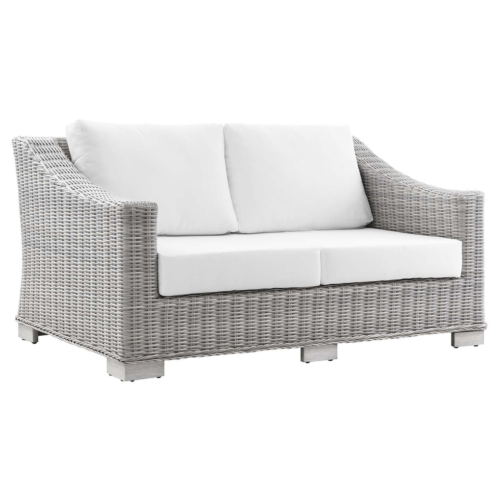 Conway Outdoor Patio Wicker Rattan Loveseat by Modway