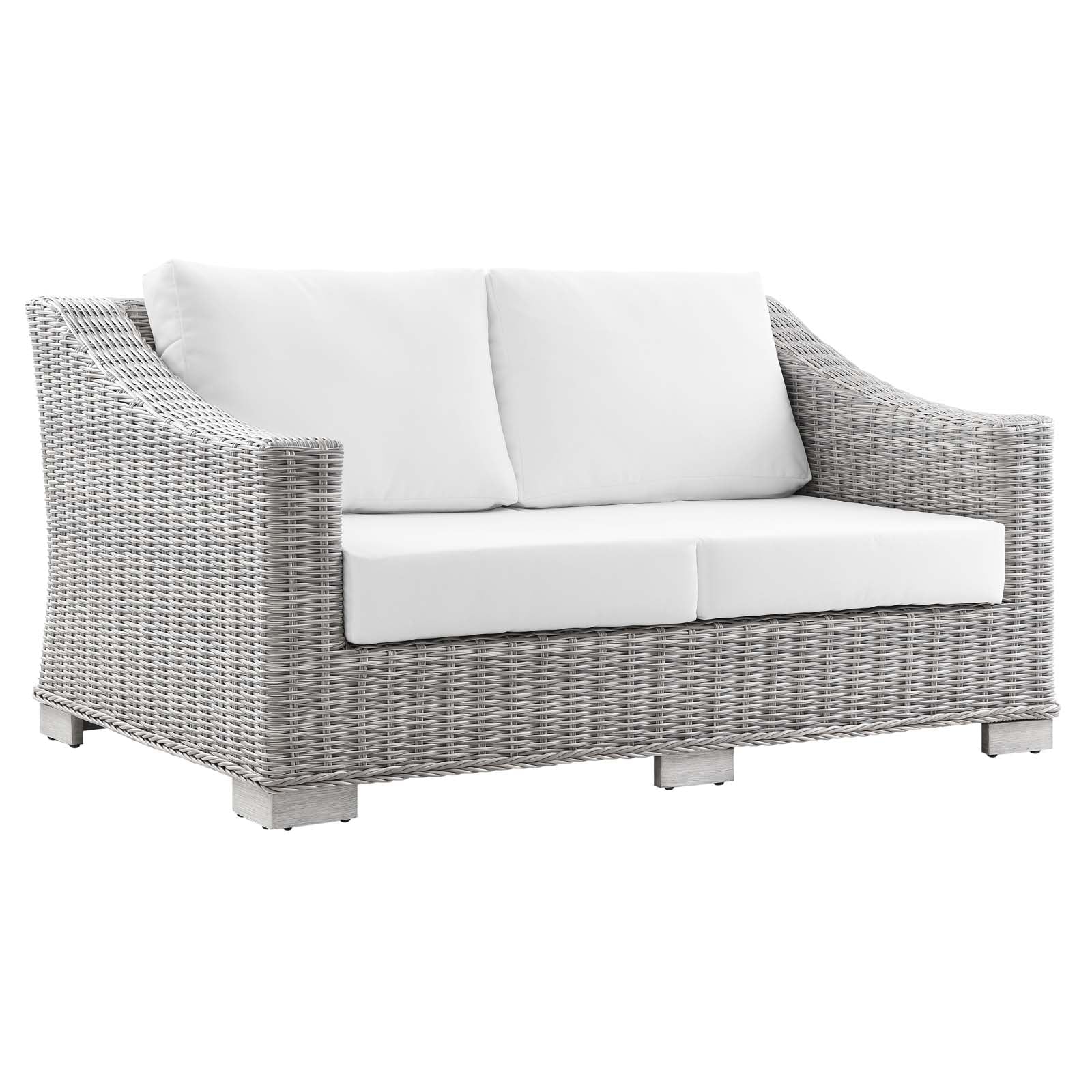 Conway Outdoor Patio Wicker Rattan Loveseat by Modway