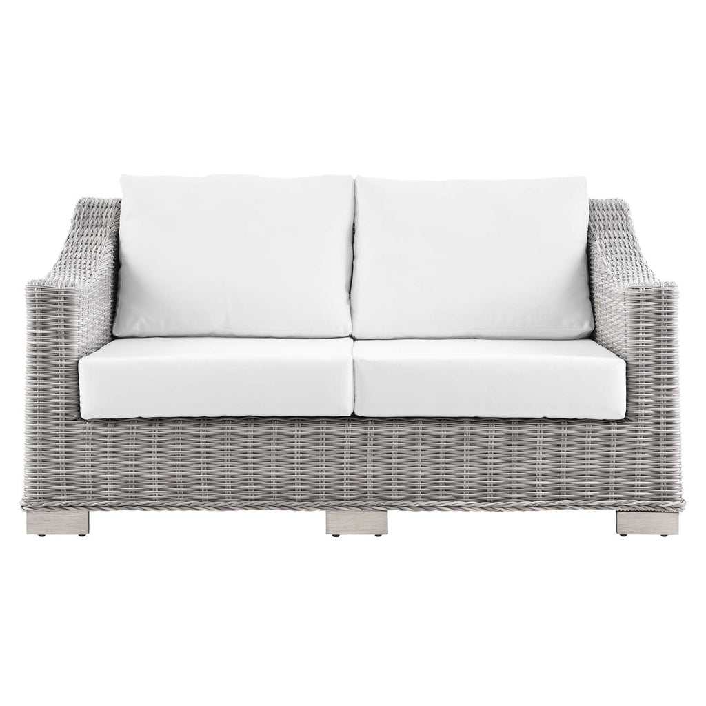 Conway Outdoor Patio Wicker Rattan Loveseat by Modway