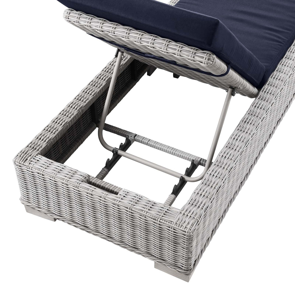 Conway Outdoor Patio Wicker Rattan Chaise Lounge by Modway