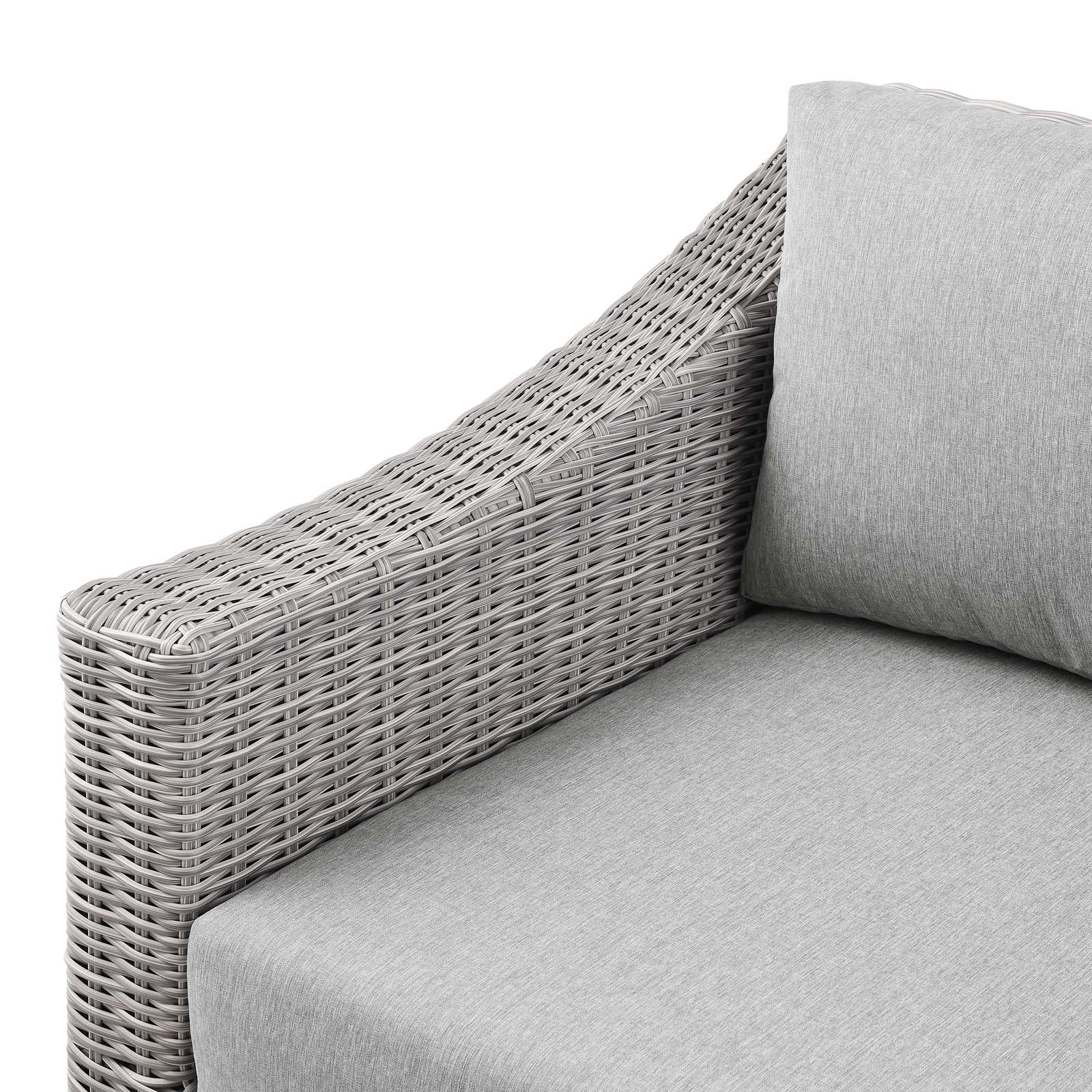 Conway Outdoor Patio Wicker Rattan Left-Arm Chair by Modway