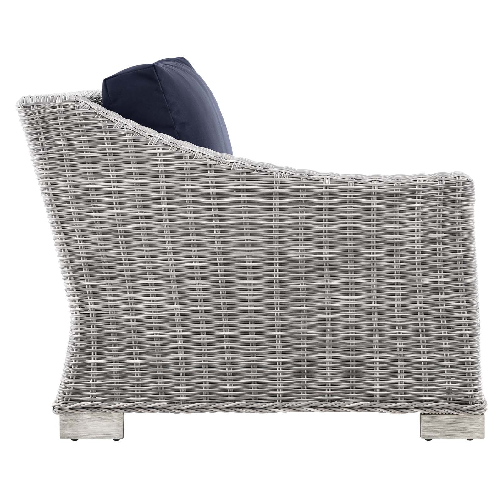 Conway Outdoor Patio Wicker Rattan Left-Arm Chair by Modway