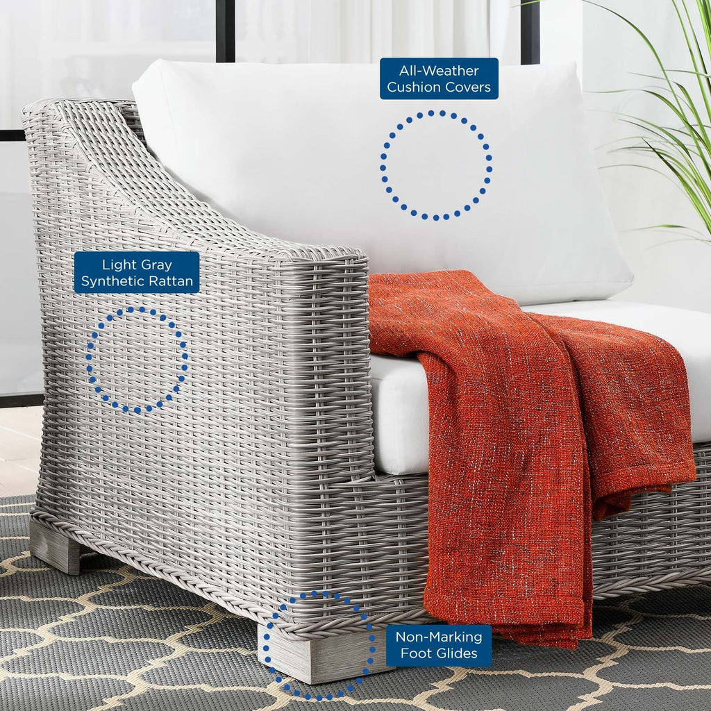 Conway Outdoor Patio Wicker Rattan Left-Arm Chair by Modway