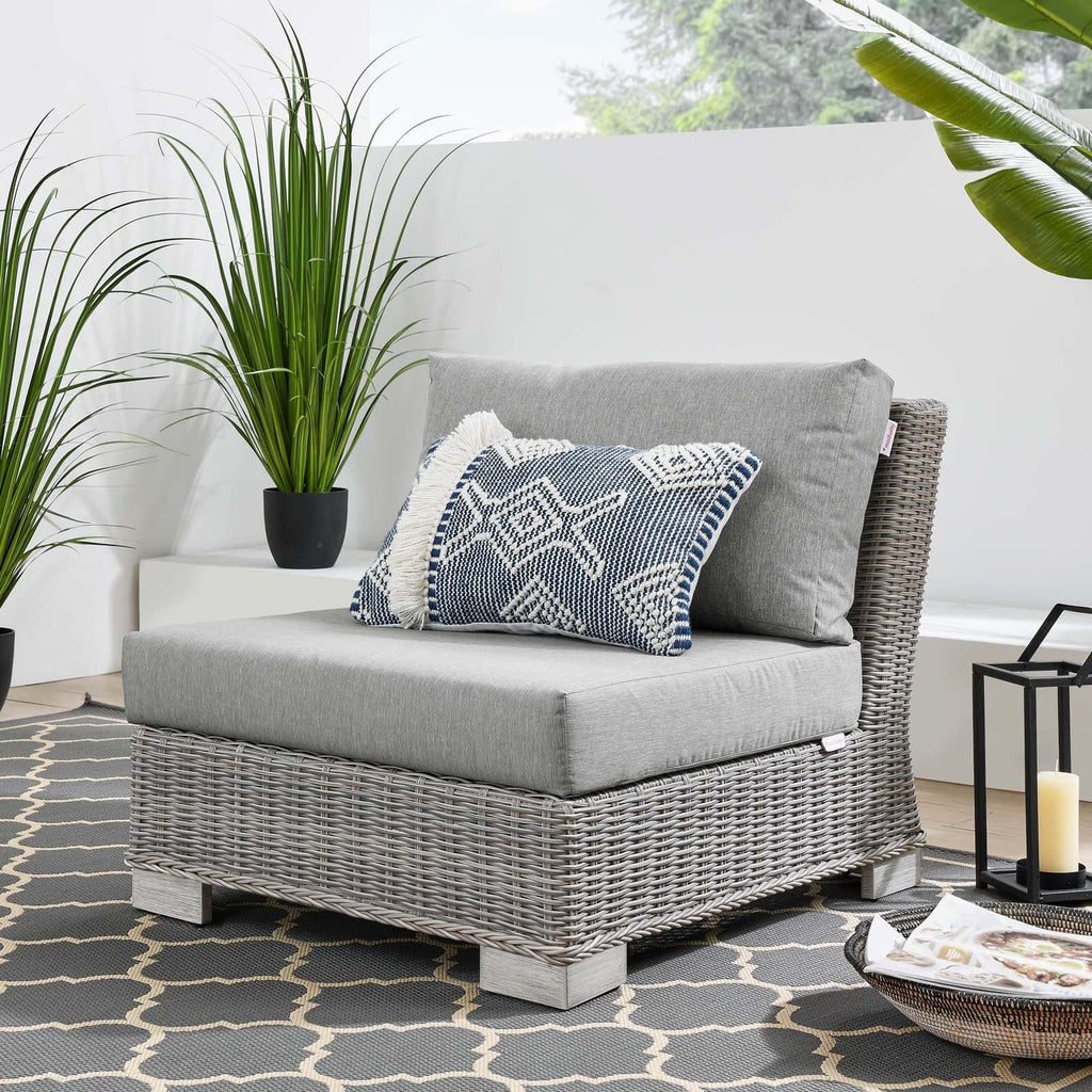 Conway Outdoor Patio Wicker Rattan Armless Chair by Modway