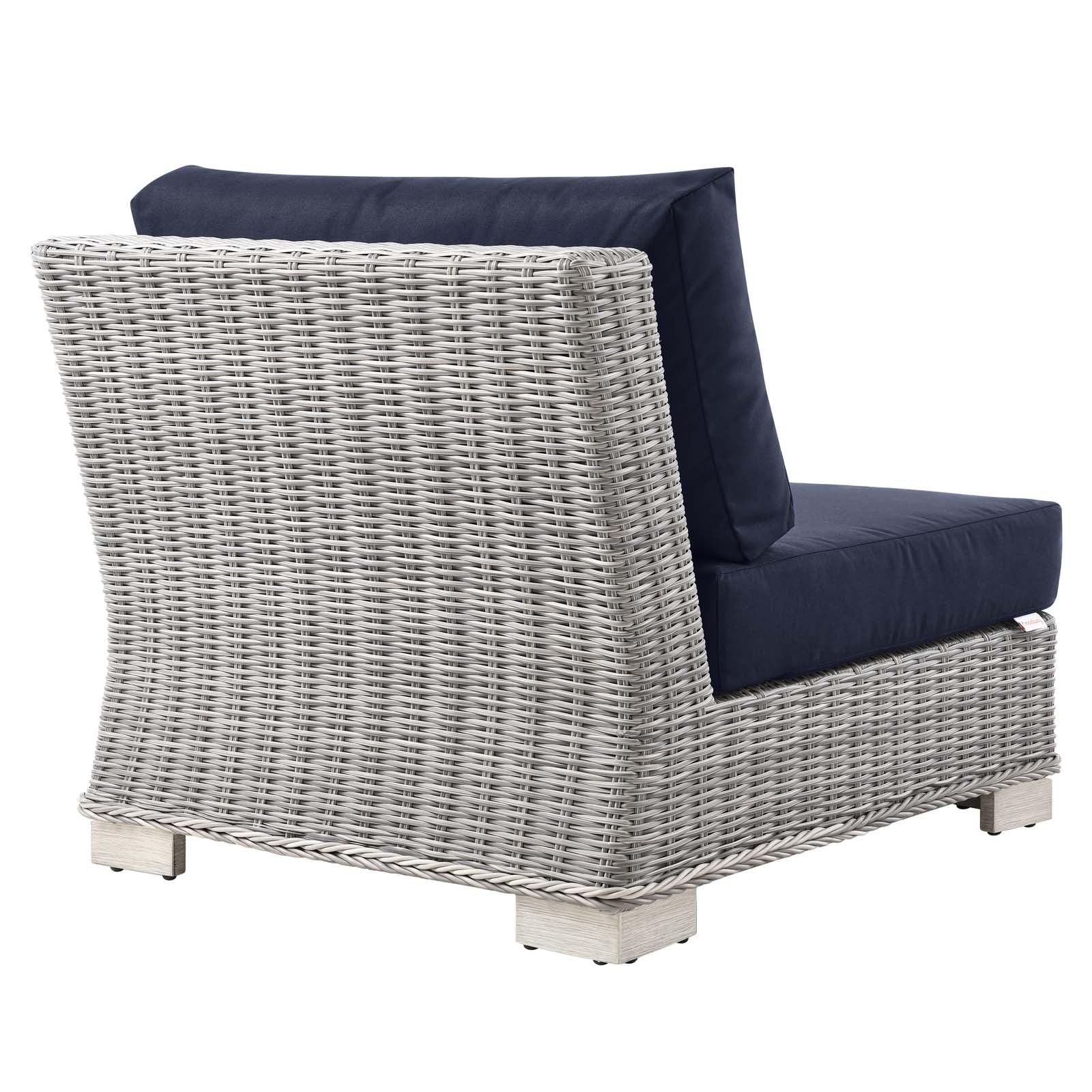 Conway Outdoor Patio Wicker Rattan Armless Chair by Modway