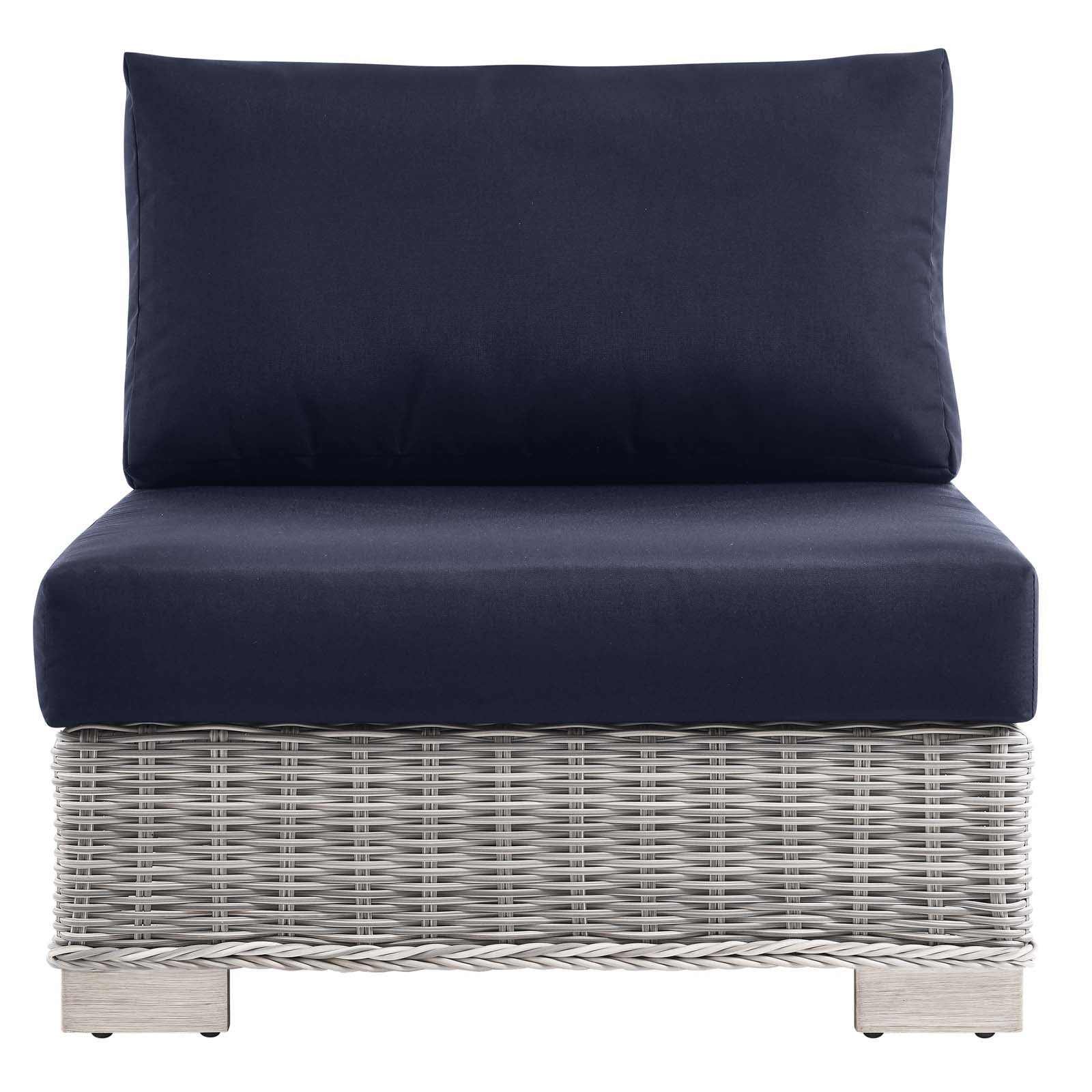 Conway Outdoor Patio Wicker Rattan Armless Chair by Modway