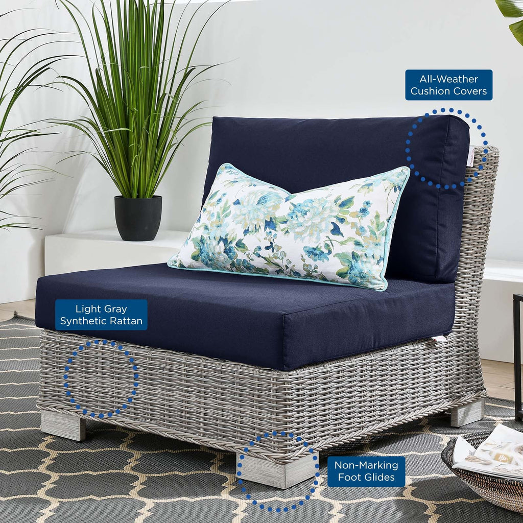 Conway Outdoor Patio Wicker Rattan Armless Chair by Modway