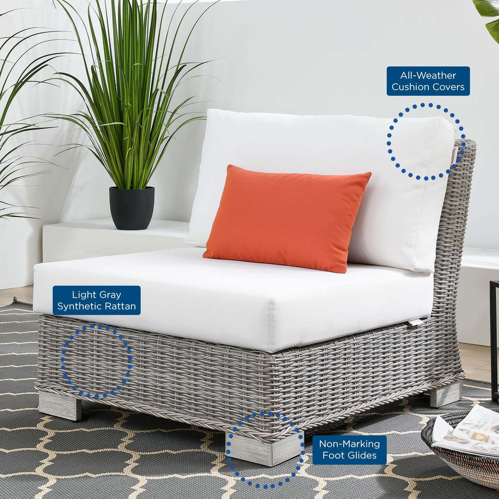 Conway Outdoor Patio Wicker Rattan Armless Chair by Modway