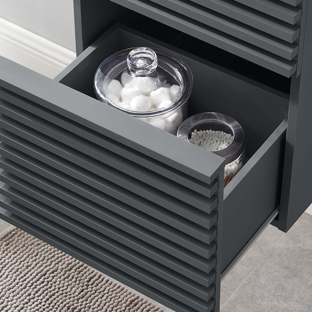 Render 18" Wall-Mount Bathroom Vanity Cabinet (Sink Basin Not Included) by Modway
