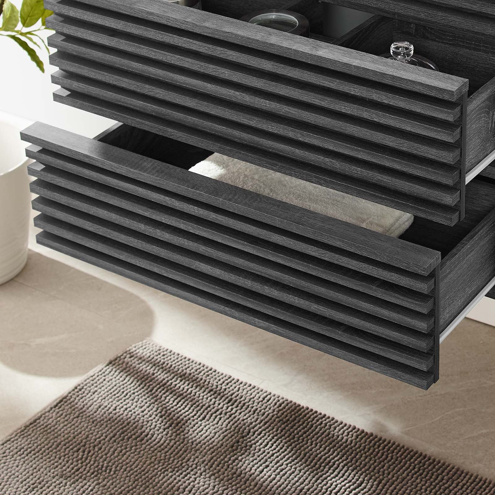 Render 30" Wall-Mount Bathroom Vanity Cabinet (Sink Basin Not Included) by Modway