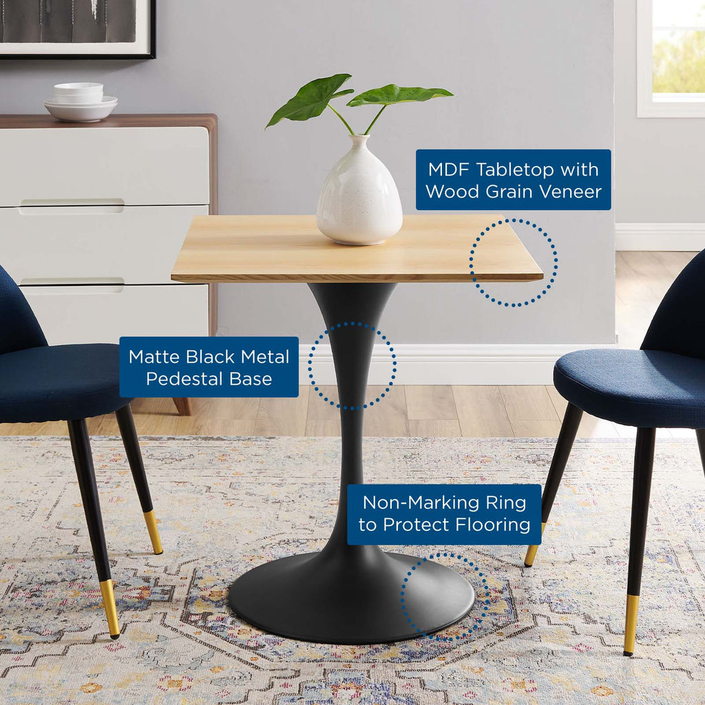 Lippa 28" Square Wood Dining Table by Modway