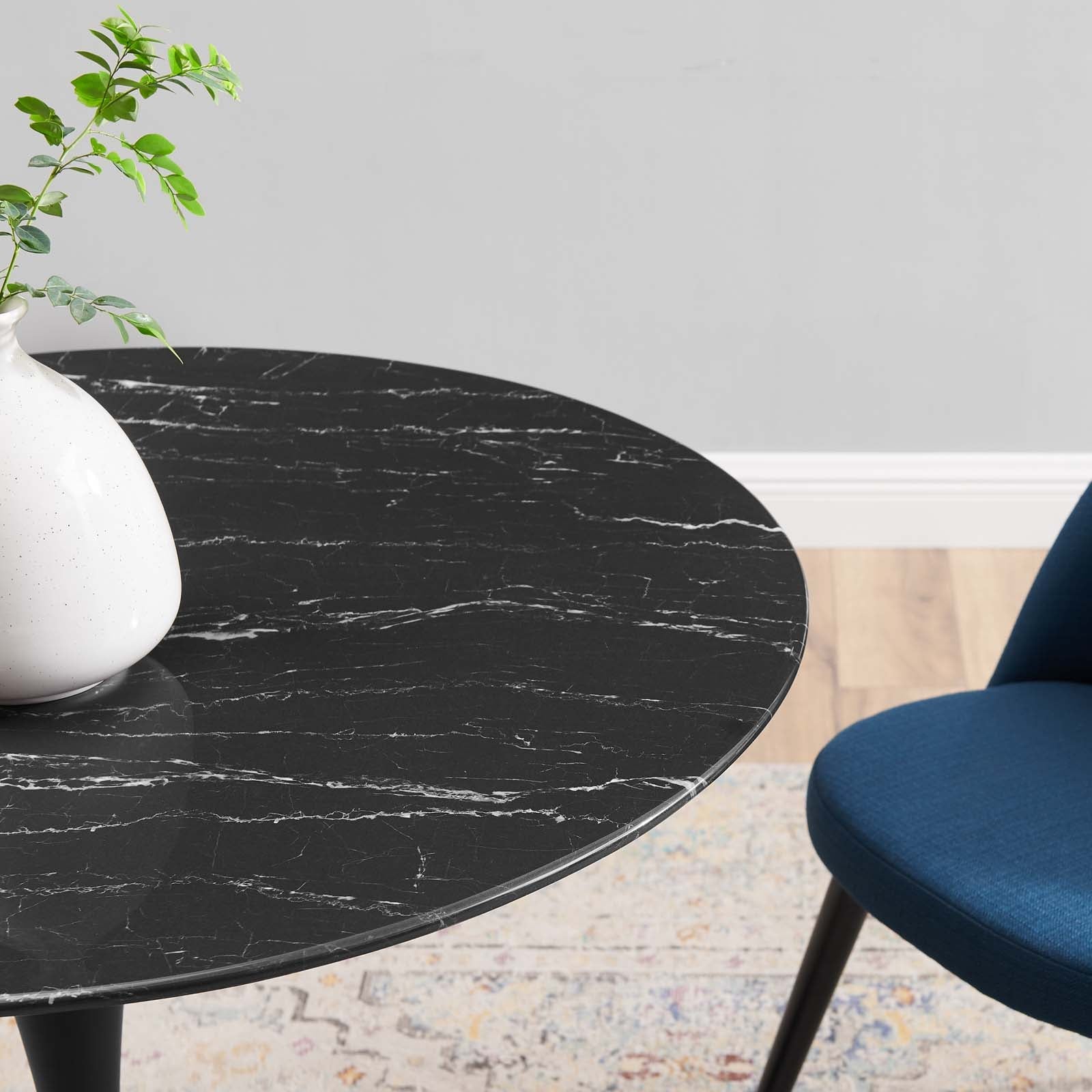 Lippa 36" Round Faux Marble Dining Table by Modway