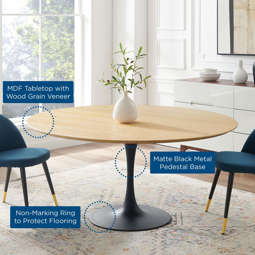 Lippa 60" Round Wood Dining Table by Modway