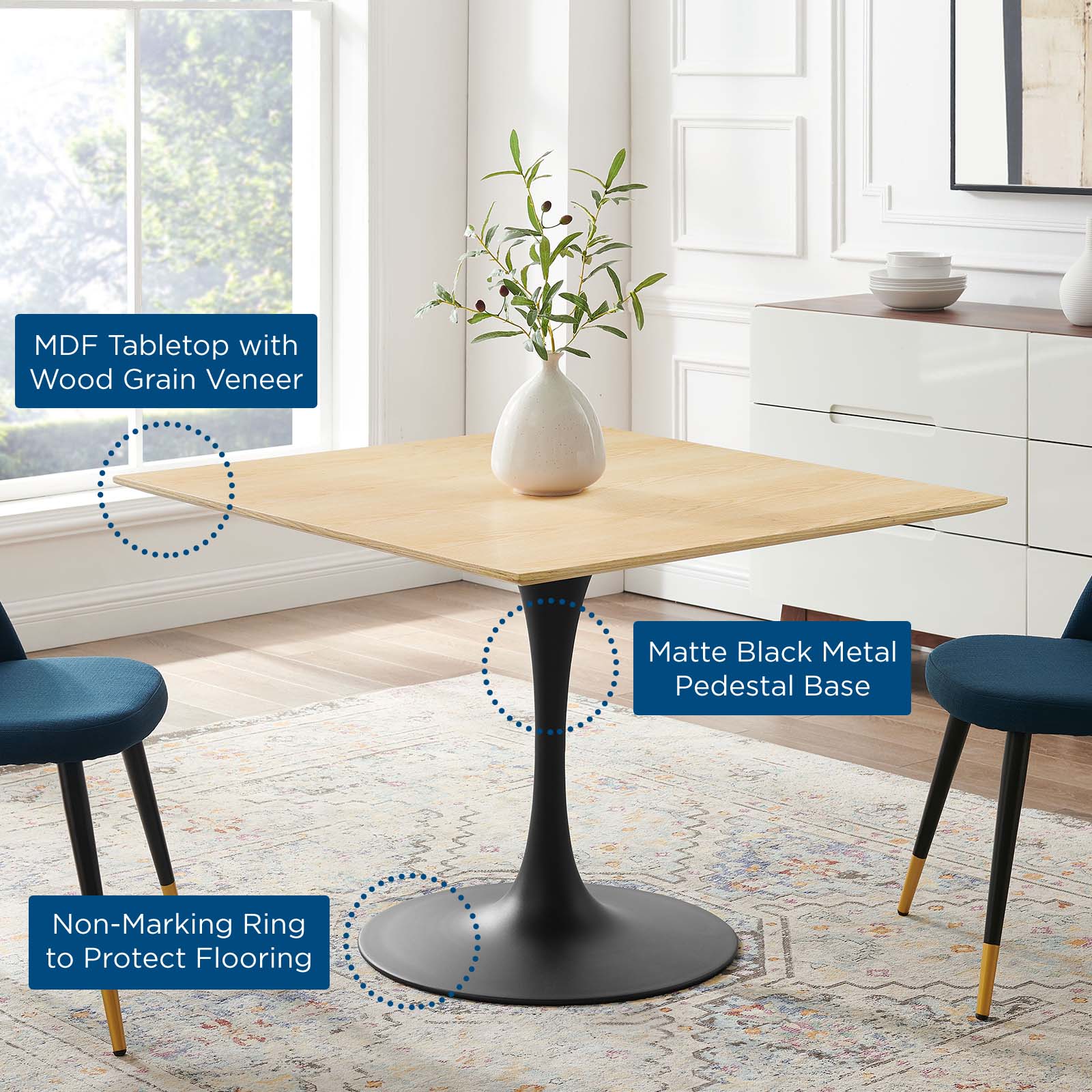 Lippa 40" Wood Dining Table by Modway