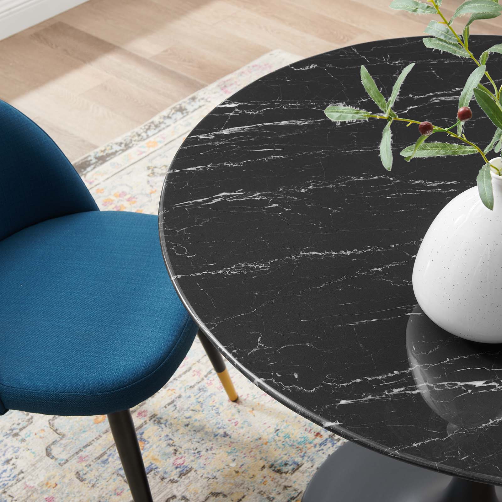 Lippa 40" Round Faux Marble Dining Table by Modway