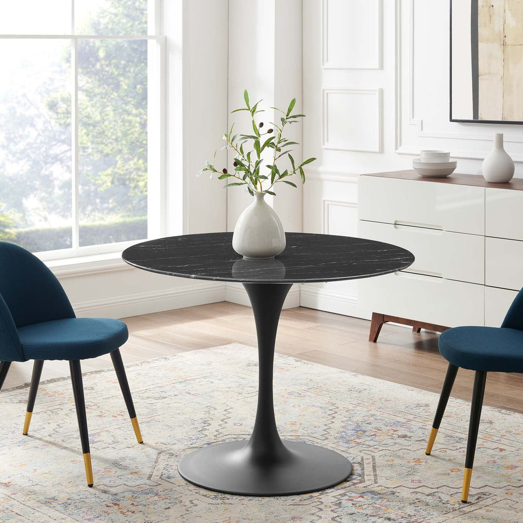 Lippa 40" Round Faux Marble Dining Table by Modway