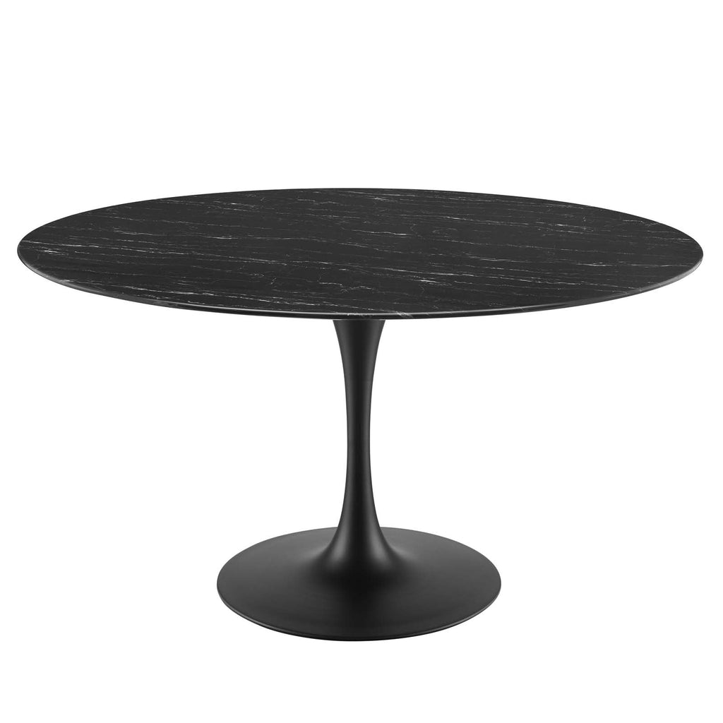 Lippa 54" Round Faux Marble Dining Table by Modway