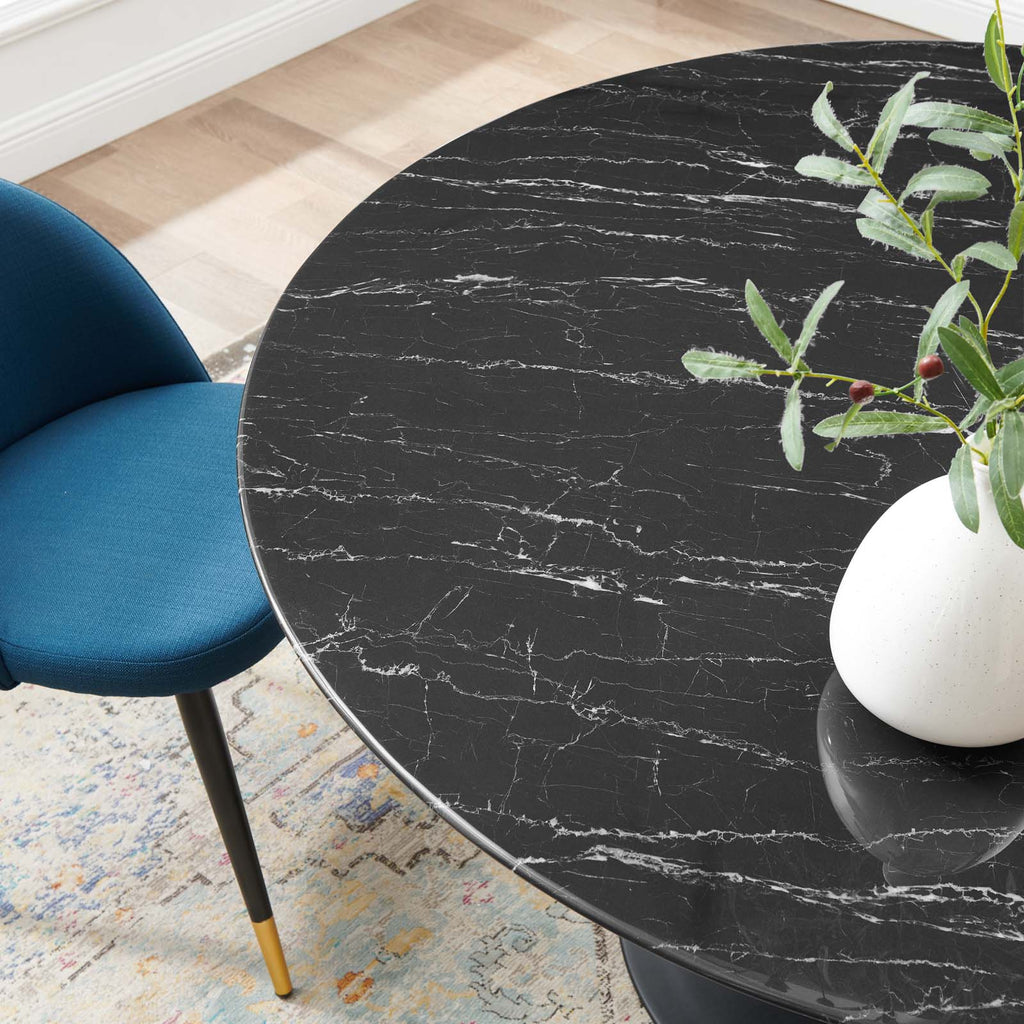 Lippa 54" Round Faux Marble Dining Table by Modway