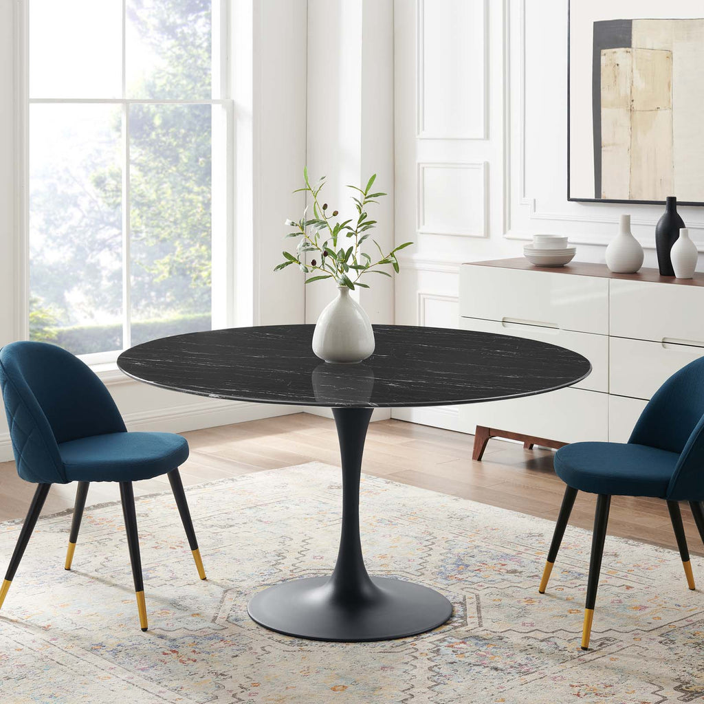 Lippa 54" Round Faux Marble Dining Table by Modway