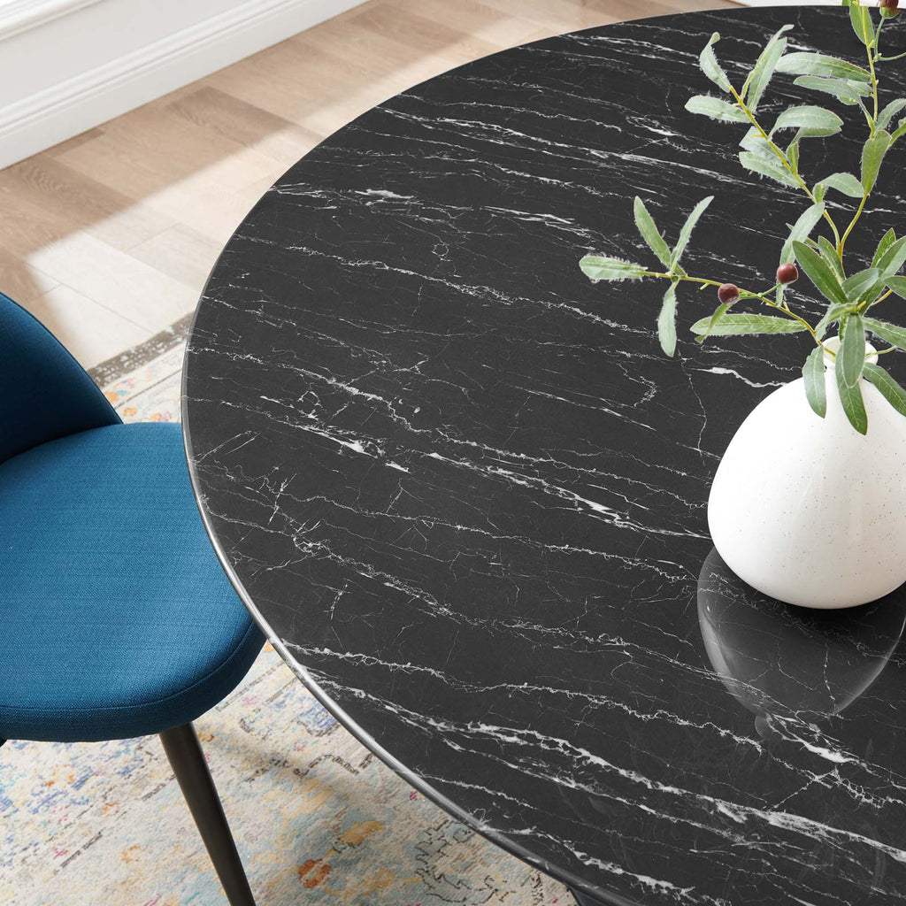 Lippa 60" Round Faux Marble Dining Table by Modway