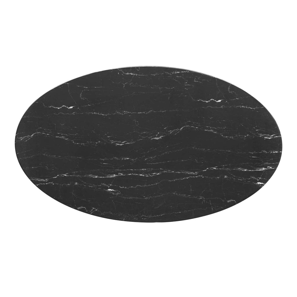 Lippa 54" Oval Faux Marble Dining Table by Modway