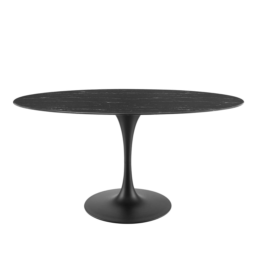 Lippa 60" Oval Faux Marble Dining Table by Modway