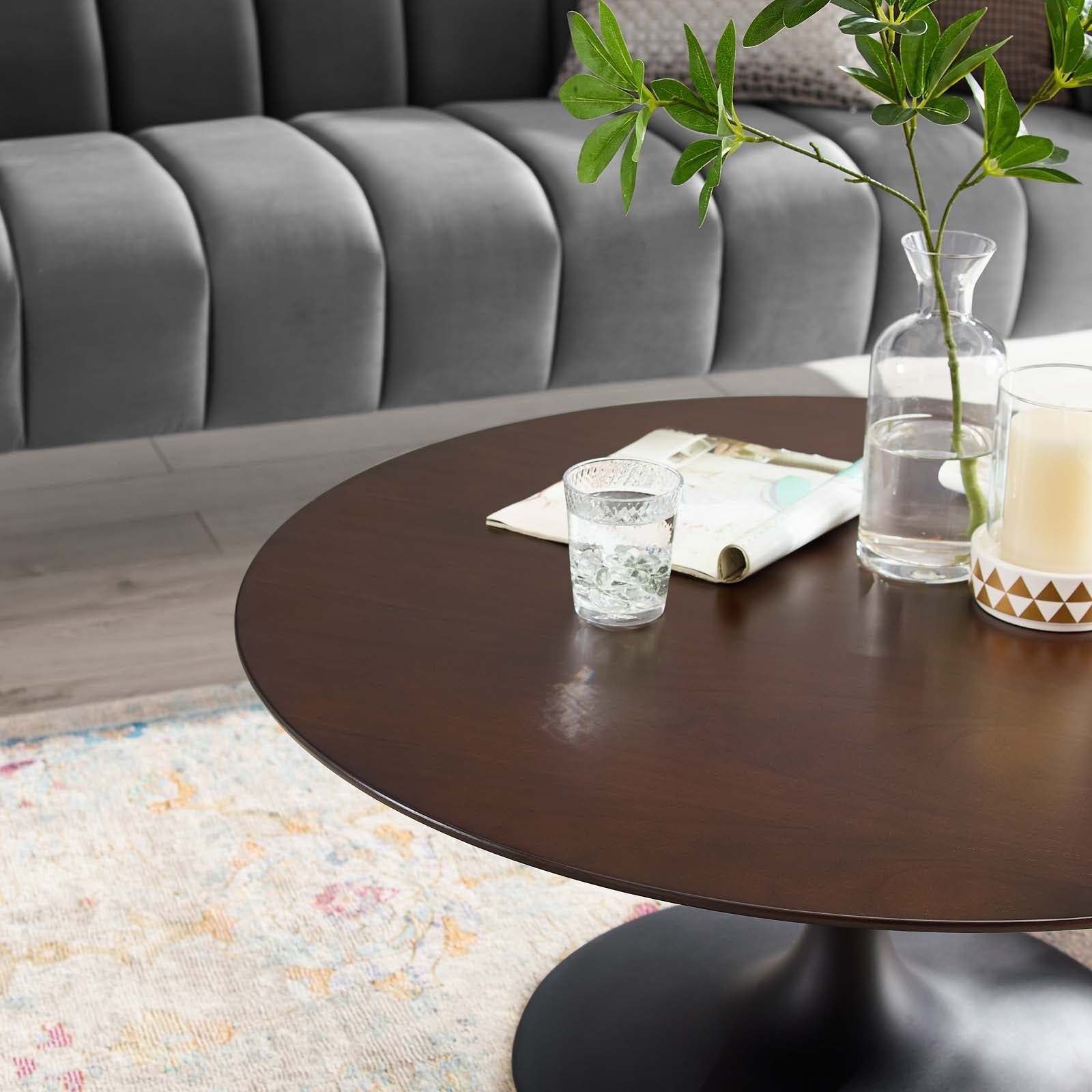Lippa 36" Round Wood Coffee Table by Modway