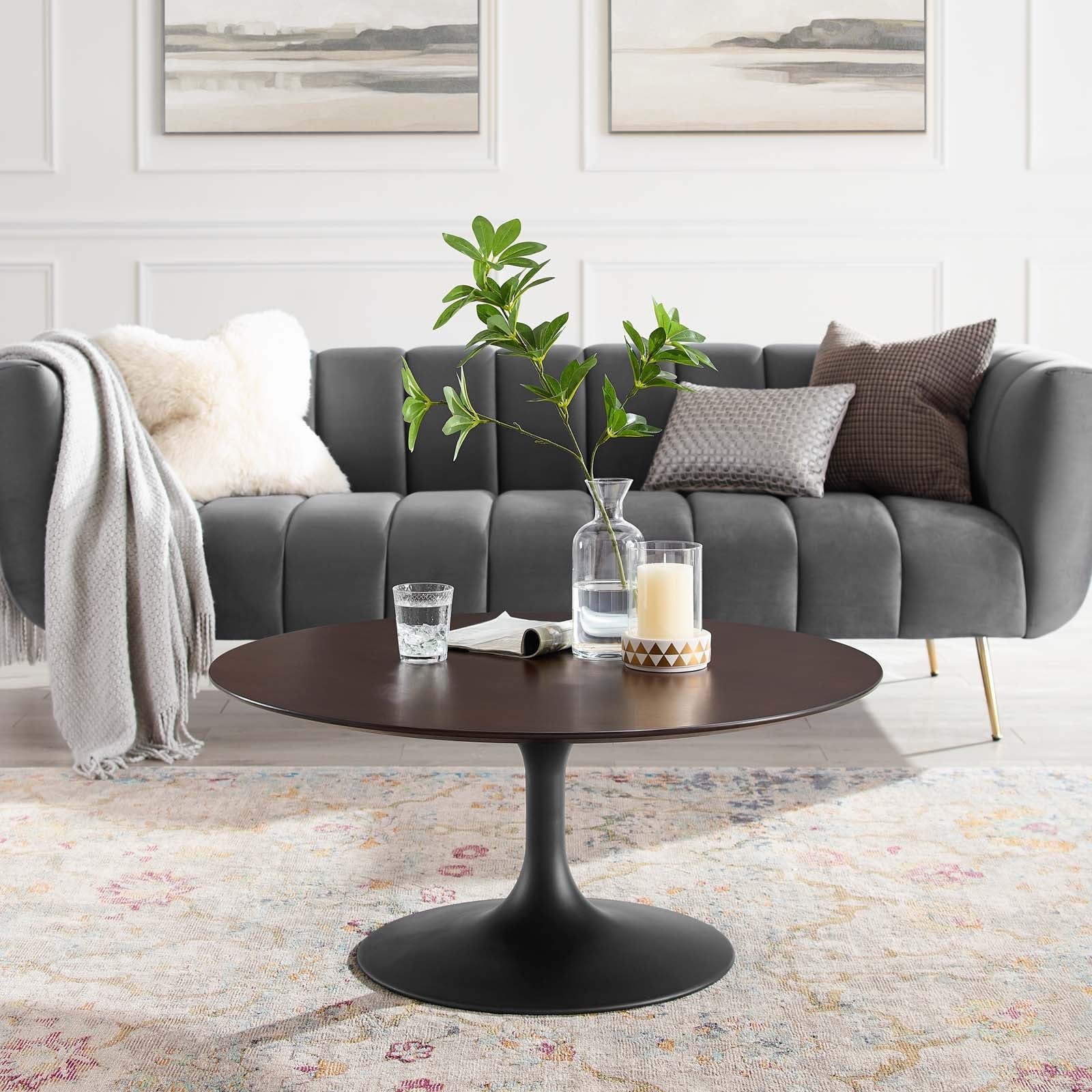 Lippa 36" Round Wood Coffee Table by Modway