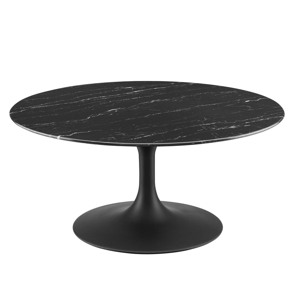 Lippa 36" Round Faux Marble Coffee Table by Modway