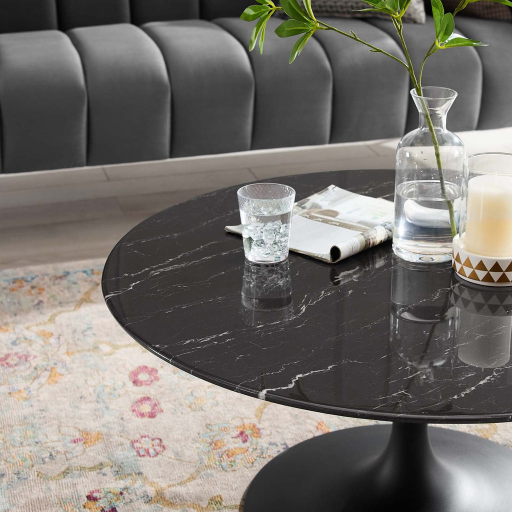 Lippa 36" Round Faux Marble Coffee Table by Modway