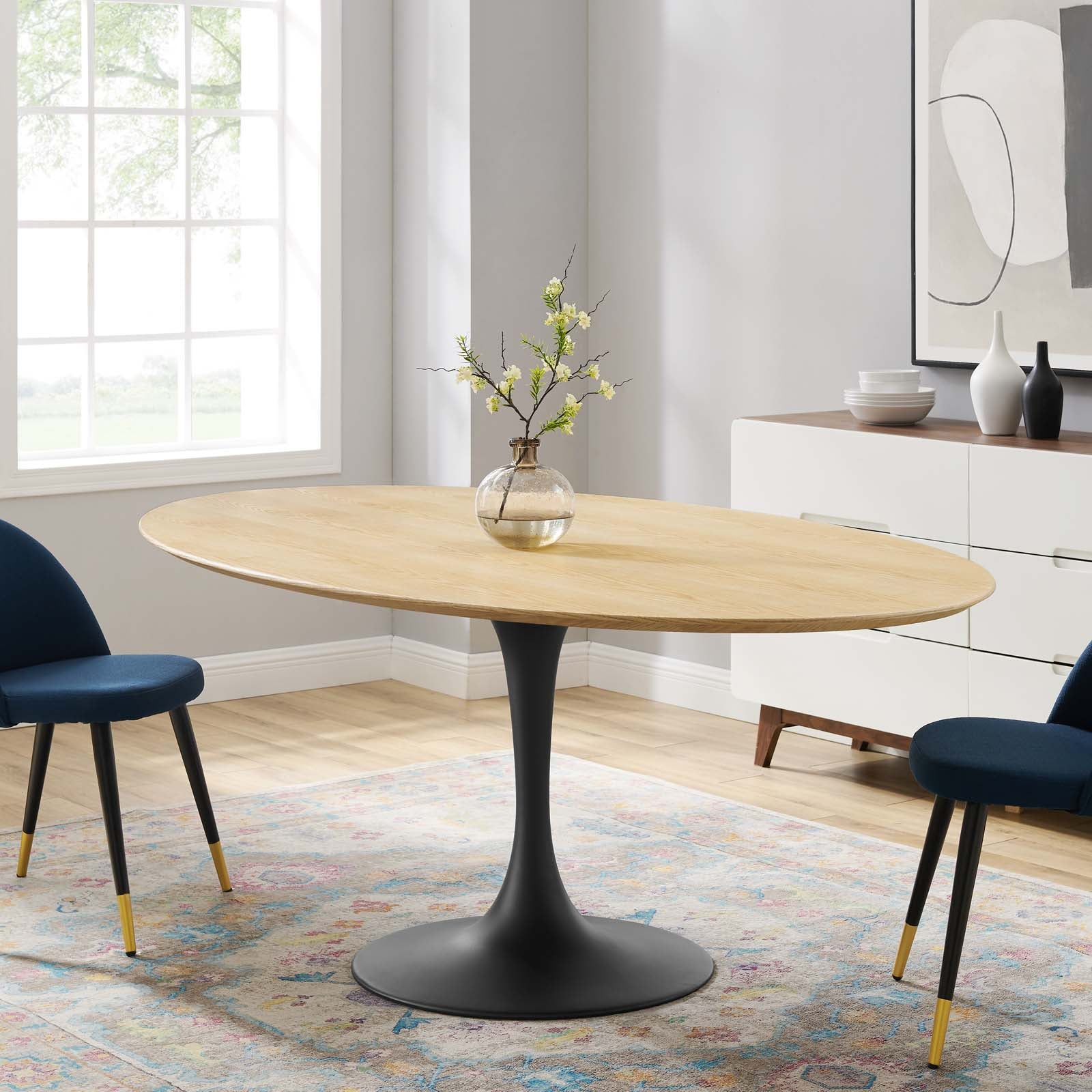 Lippa 78" Oval Wood Dining Table by Modway