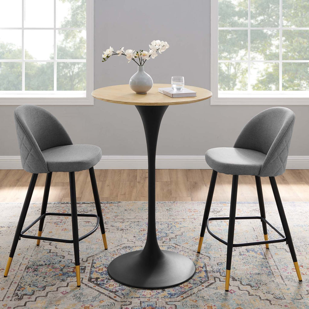 Lippa 28" Round Wood Bar Table by Modway