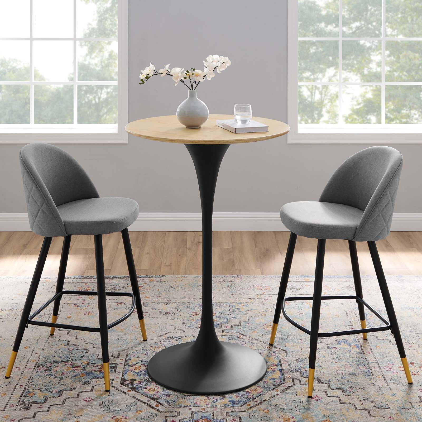 Lippa 28" Round Wood Bar Table by Modway