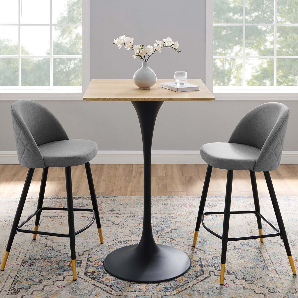 Lippa 28" Square Wood Bar Table by Modway