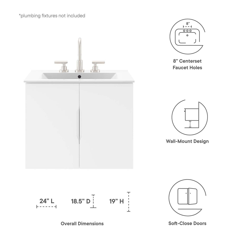 Vitality 24" Bathroom Vanity Cabinet (Sink Basin Not Included) by Modway