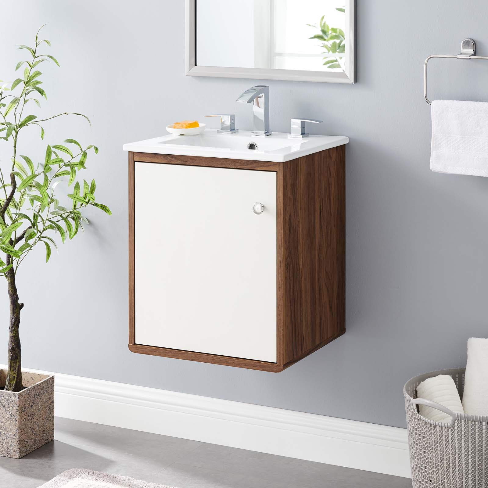 Transmit 18" Wall-Mount Bathroom Vanity by Modway