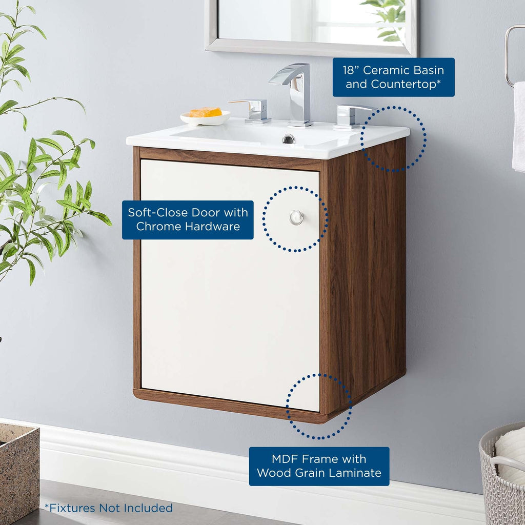 Transmit 18" Wall-Mount Bathroom Vanity by Modway