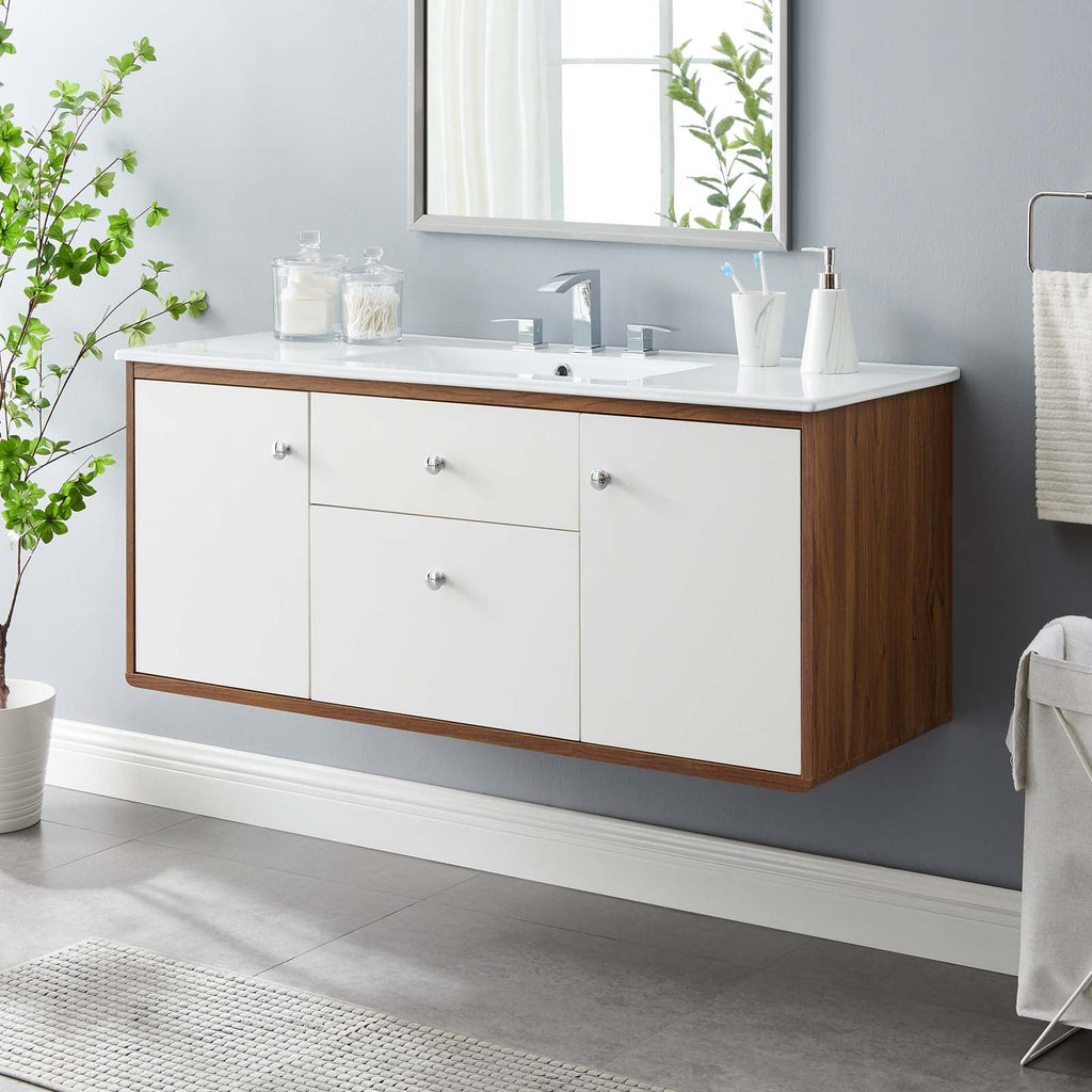Transmit 48" Wall-Mount Bathroom Vanity by Modway