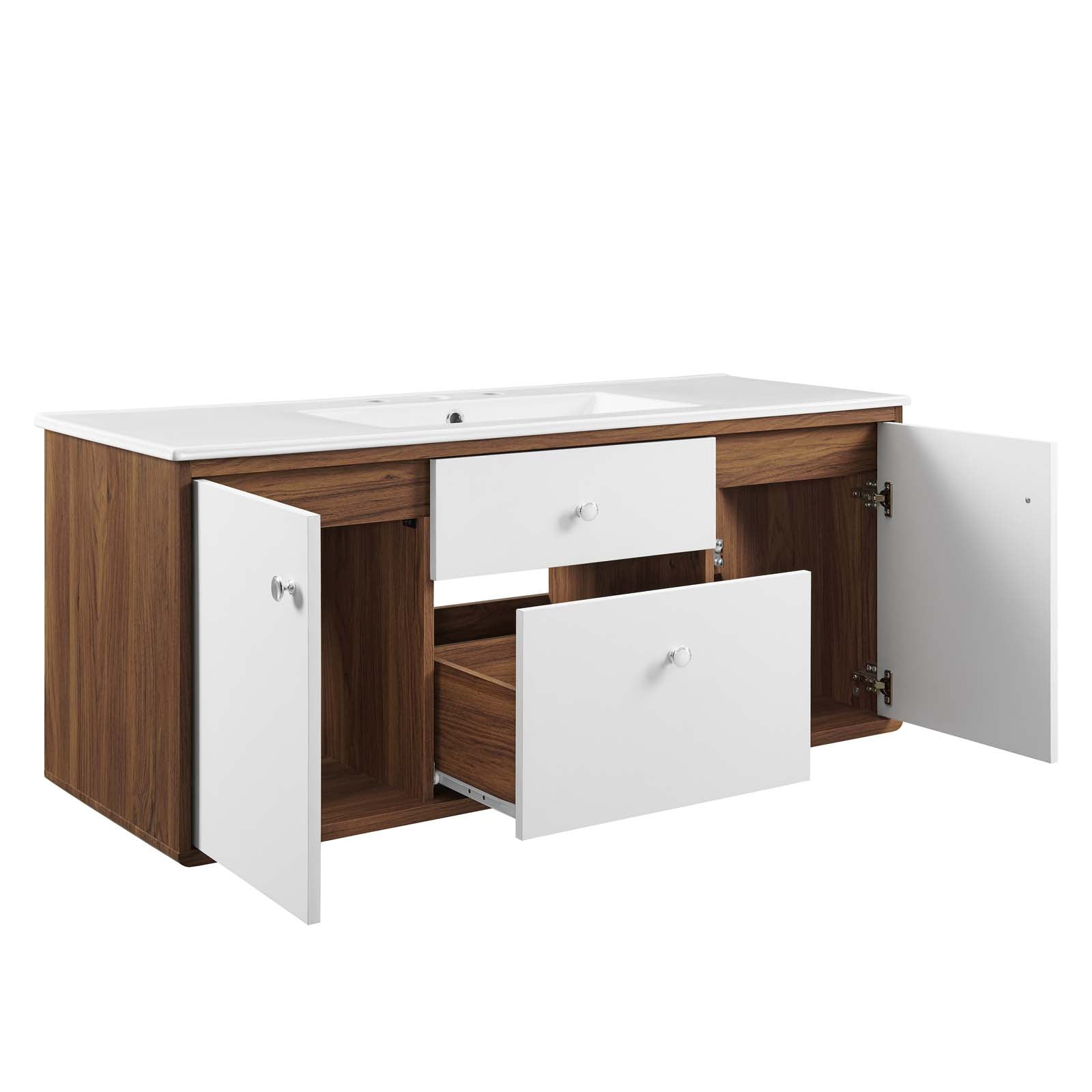 Transmit 48" Wall-Mount Bathroom Vanity by Modway