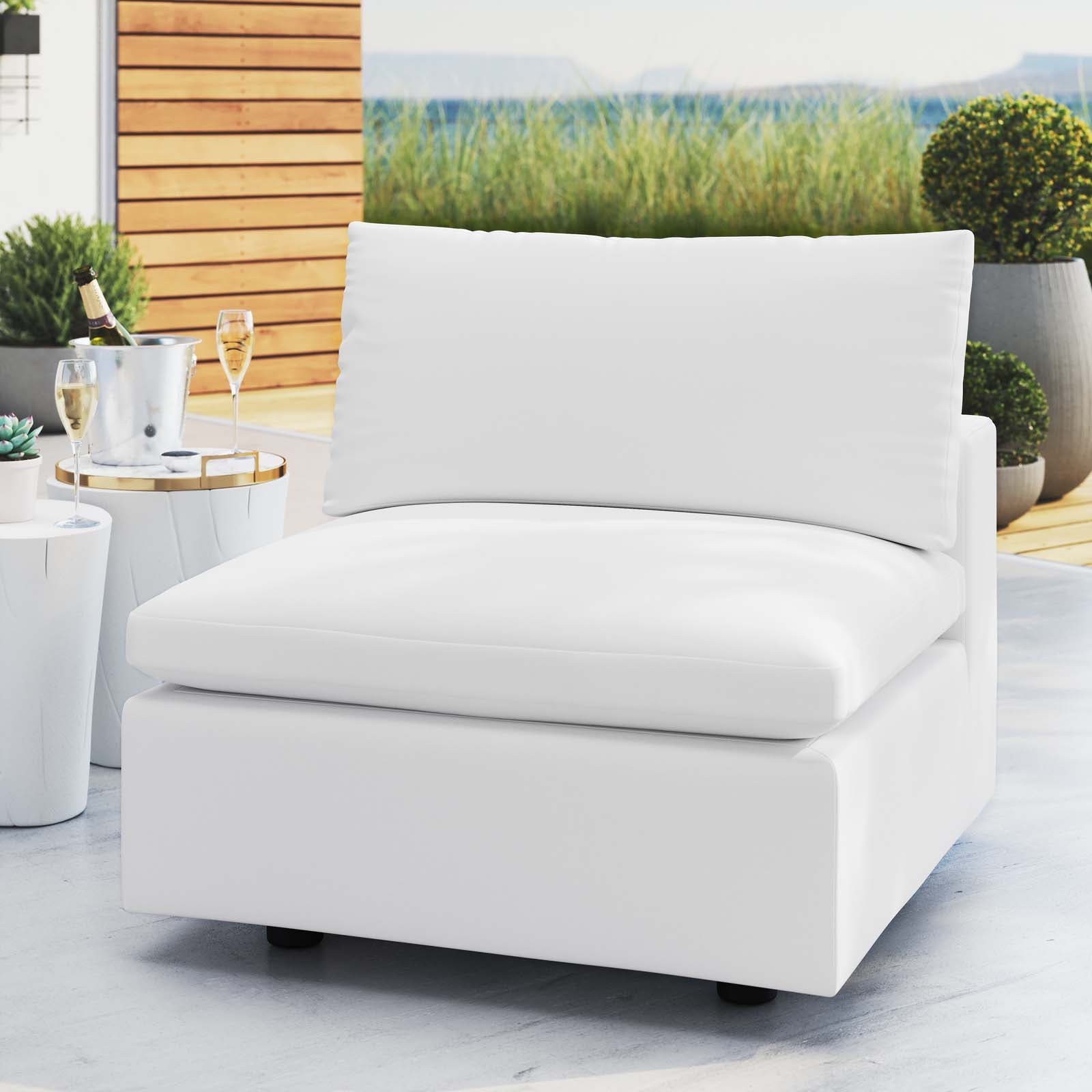 Commix Sunbrella¨ Outdoor Patio Armless Chair by Modway