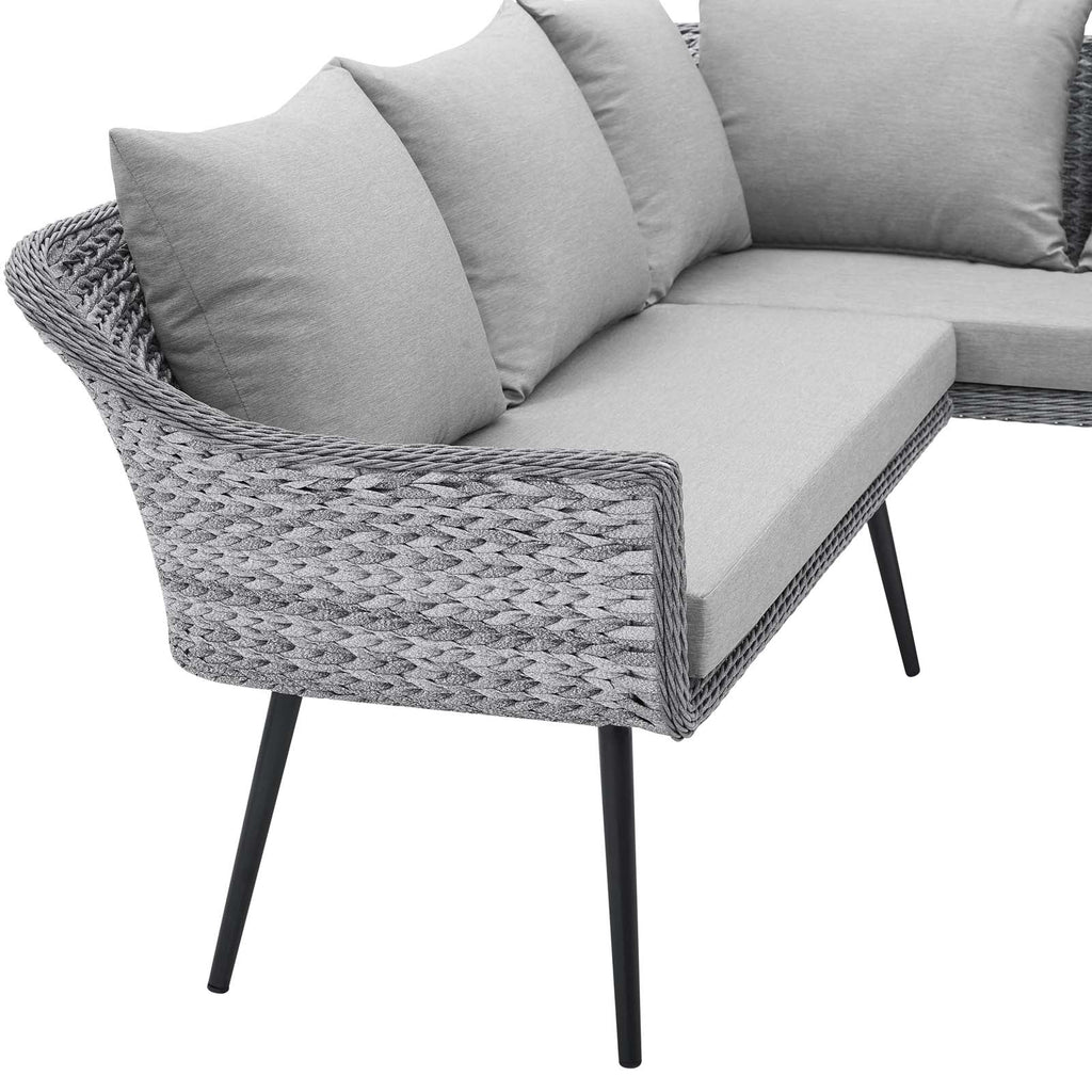 Endeavor Wicker Rattan Outdoor Patio Wicker Rattan Seating Set by Modway