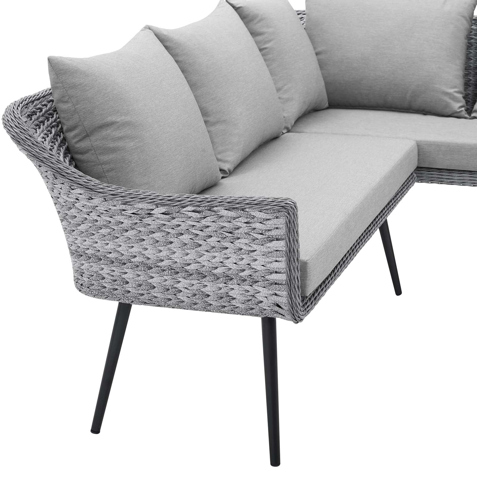 Endeavor Wicker Rattan Outdoor Patio Wicker Rattan Seating Set by Modway