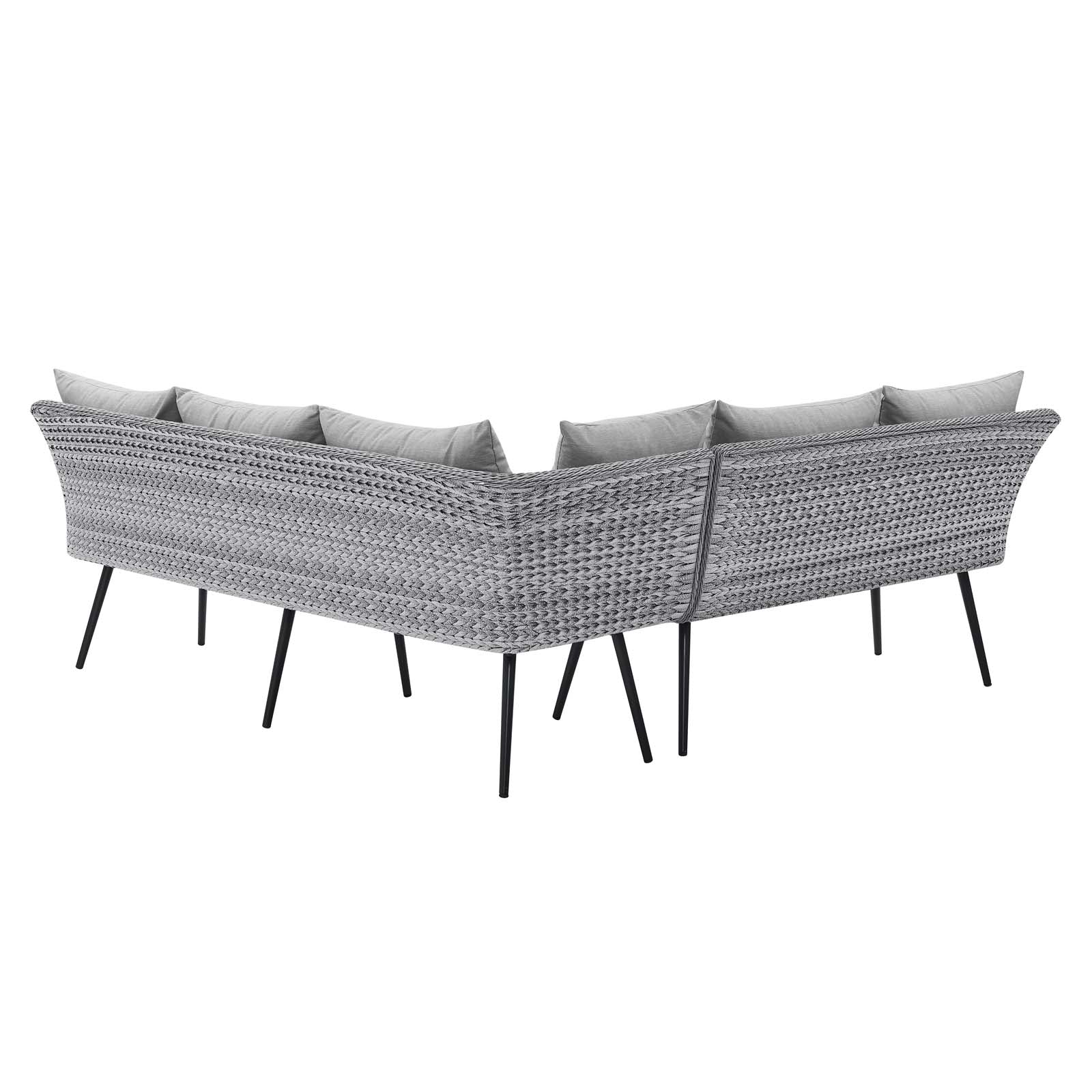 Endeavor Wicker Rattan Outdoor Patio Wicker Rattan Seating Set by Modway
